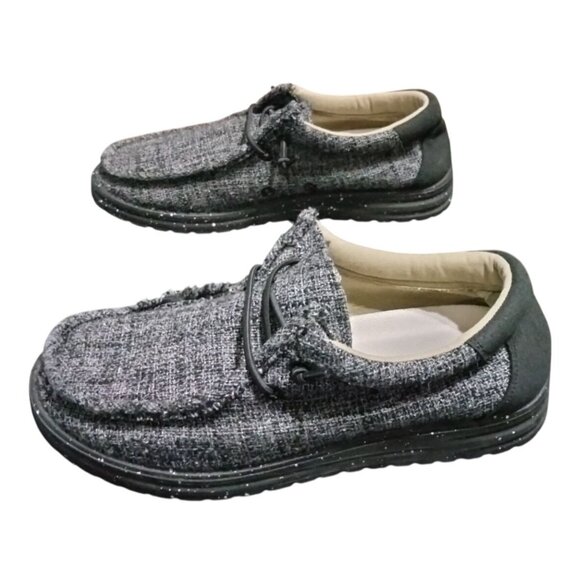 Mens Lace Up Fashion Loafers Size 8 With Polyurethane Sole Grey - Picture 7 of 13